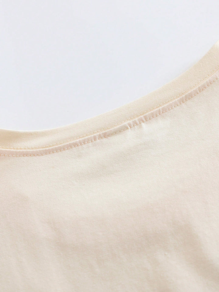 Tricou SHEIN, crem