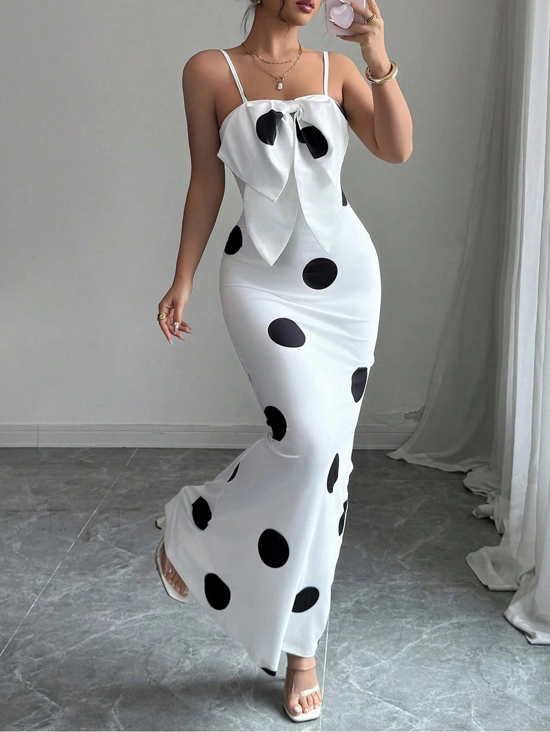 Rochie maxi SHEIN, alb