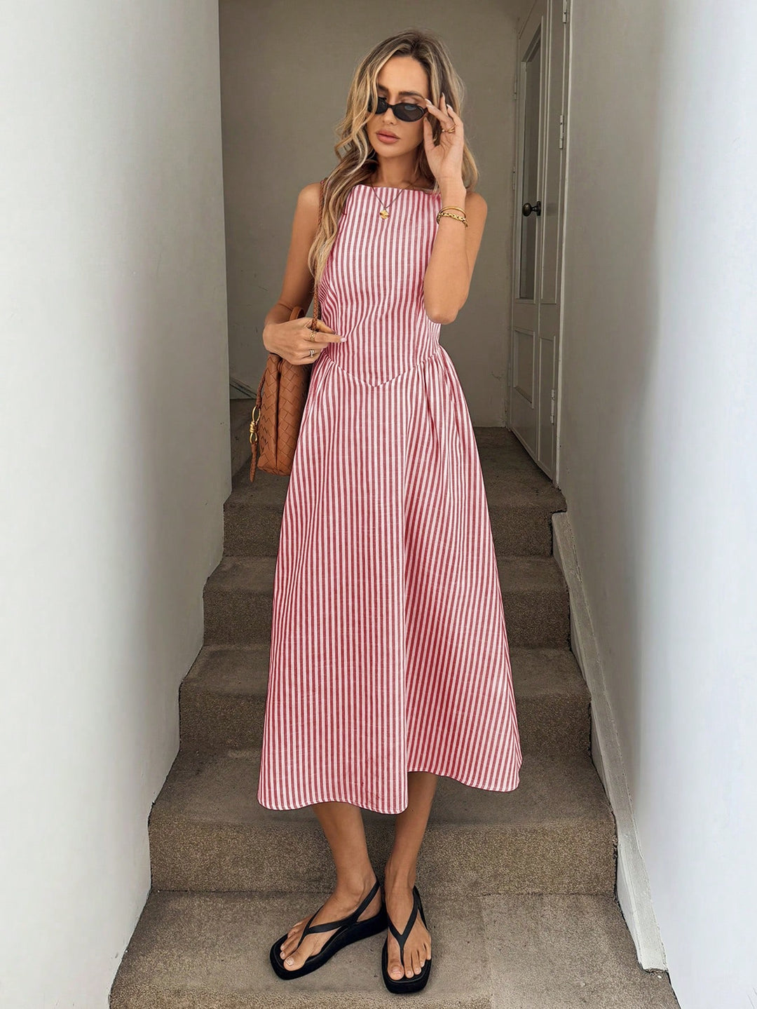 Rochie midi SHEIN, roșu