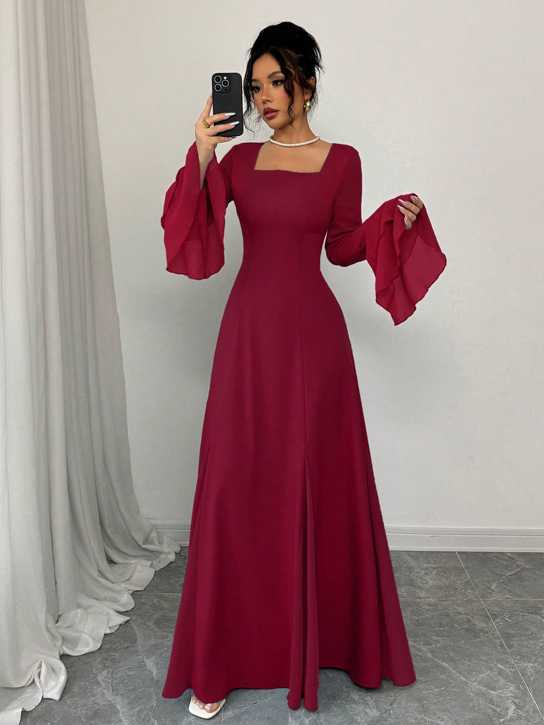 Rochie maxi SHEIN, roșu