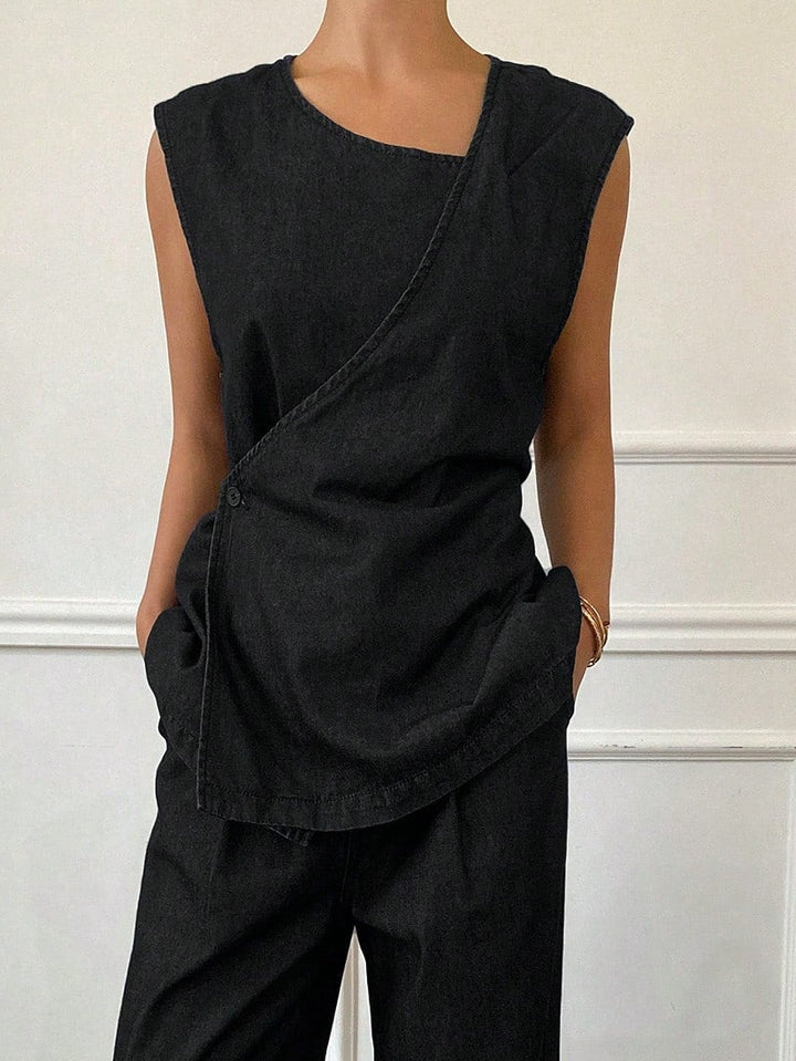 SHEIN mellény, fekete