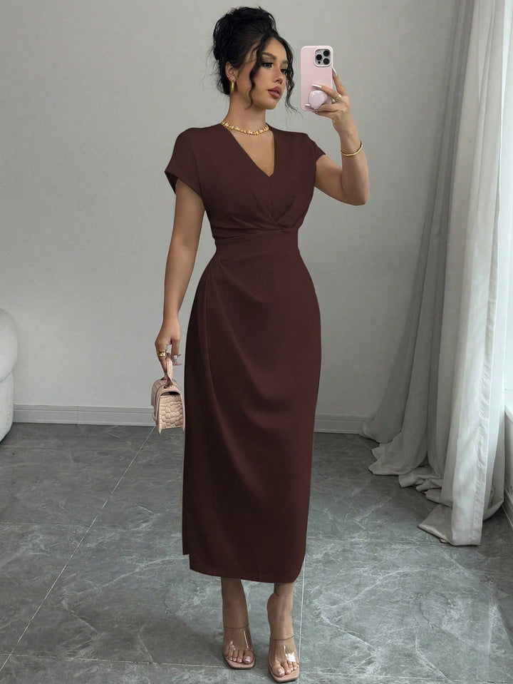 Rochie maxi SHEIN, maro