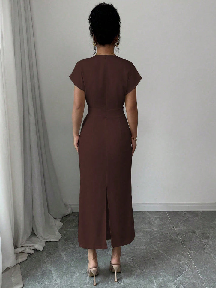 Rochie maxi SHEIN, maro