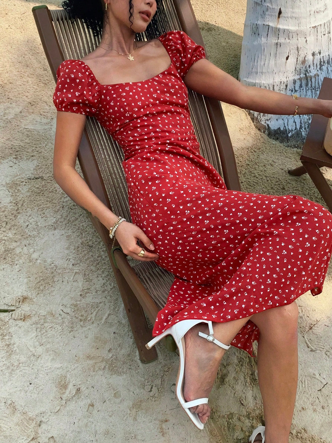 Rochie maxi SHEIN, roșu