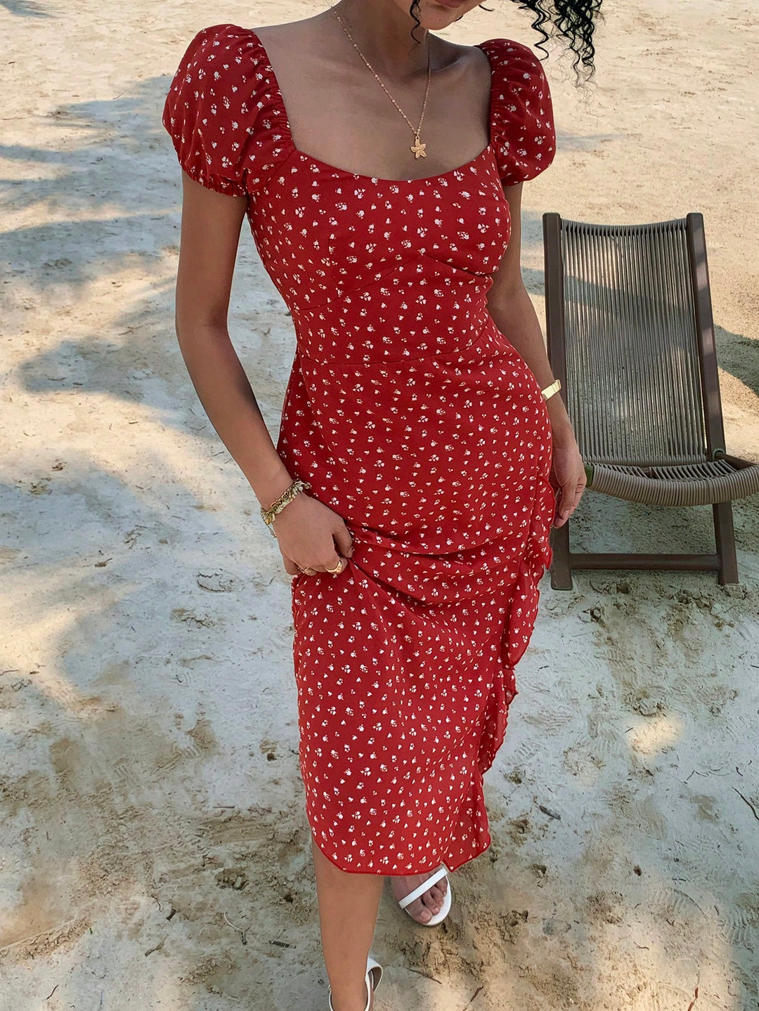 Rochie maxi SHEIN, roșu