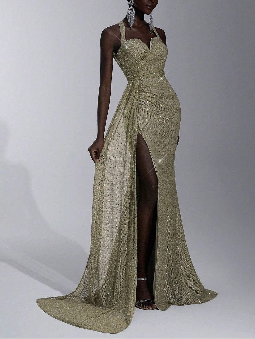 SHEIN maxi dress, green