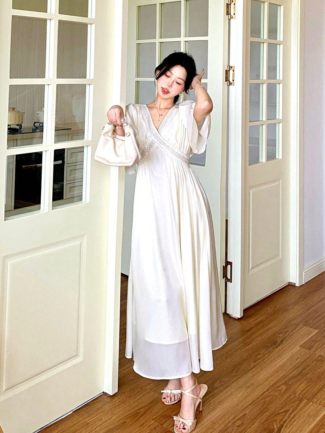 Rochie maxi SHEIN, bej
