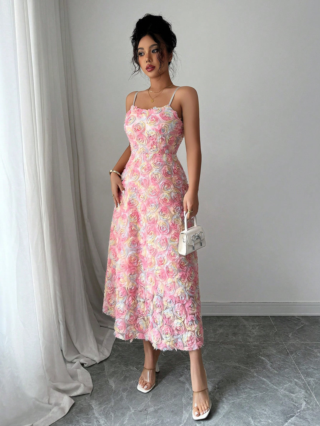 Rochie maxi SHEIN, mix culori