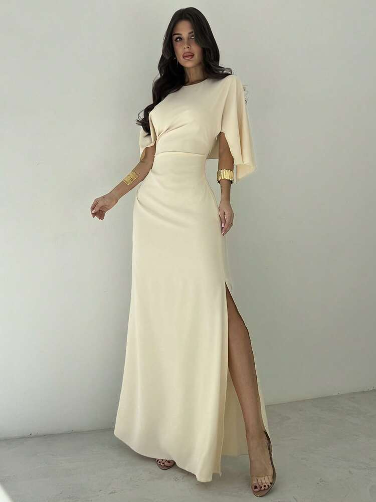 Rochie maxi SHEIN, crem