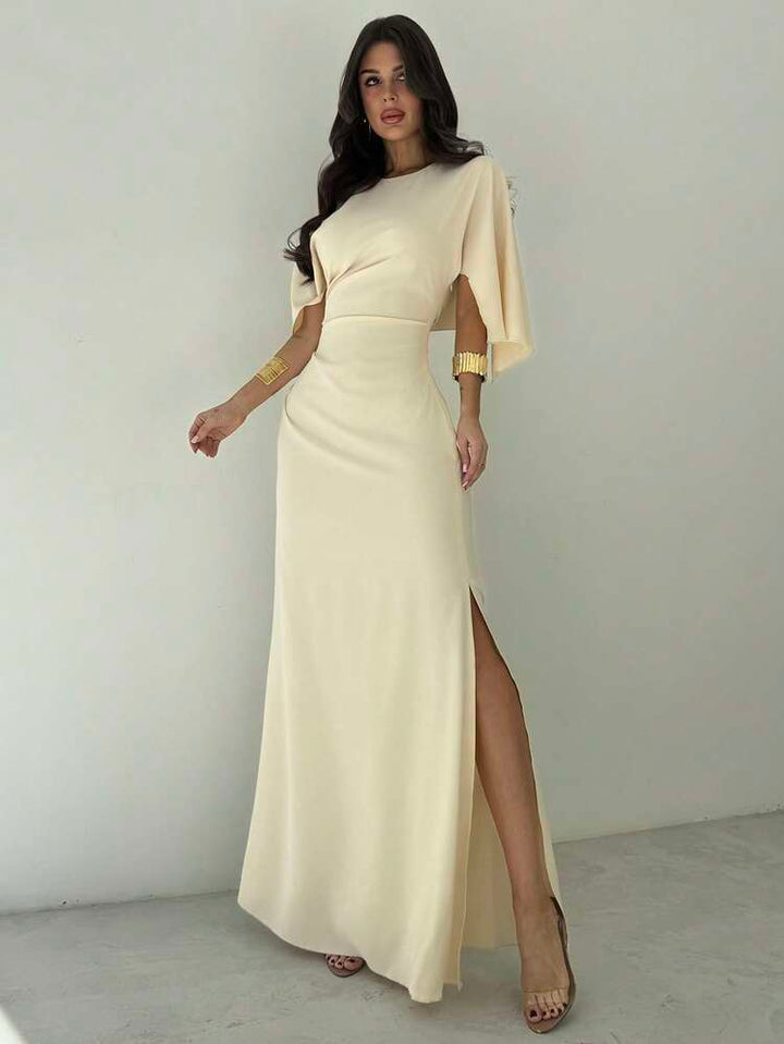 Rochie maxi SHEIN, crem
