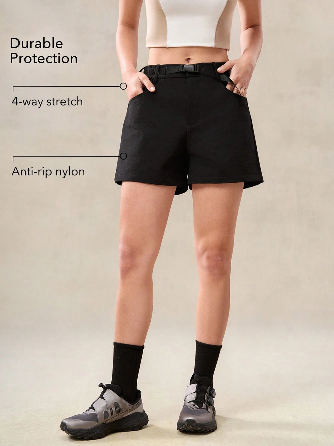 Pantaloni scurți SHEIN, negru