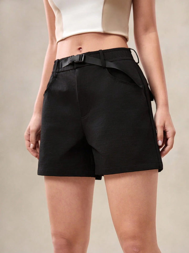 Pantaloni scurți SHEIN, negru
