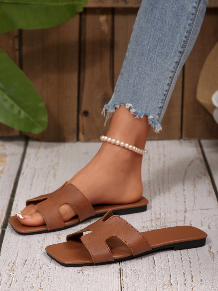 Șlapi SHEIN, maro