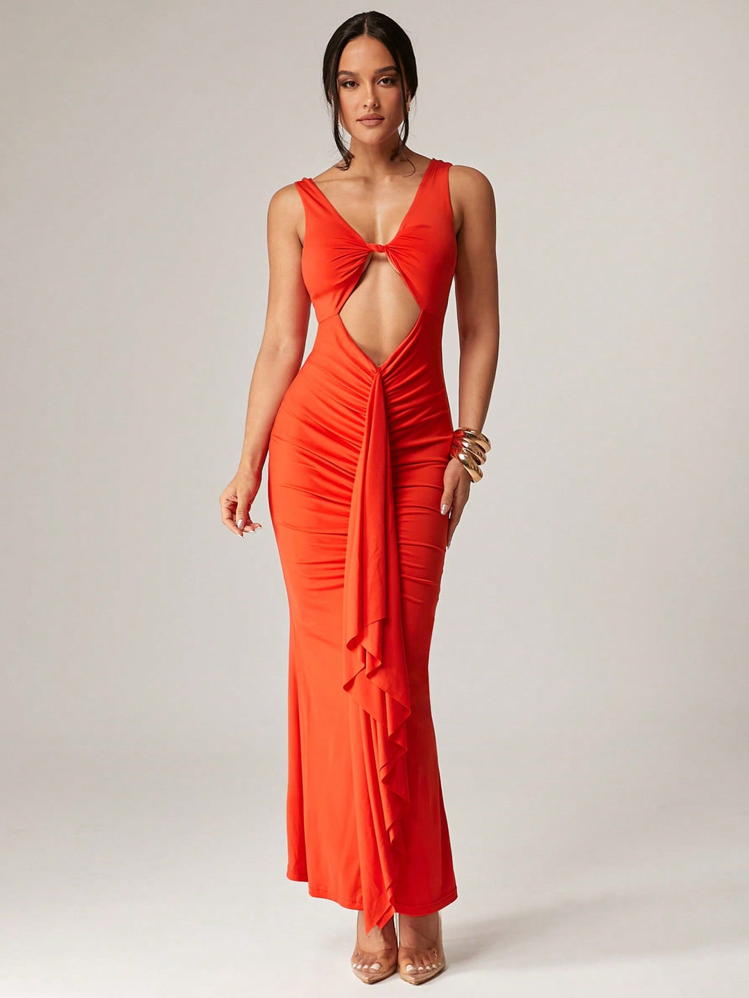 Rochie maxi SHEIN, portocaliu