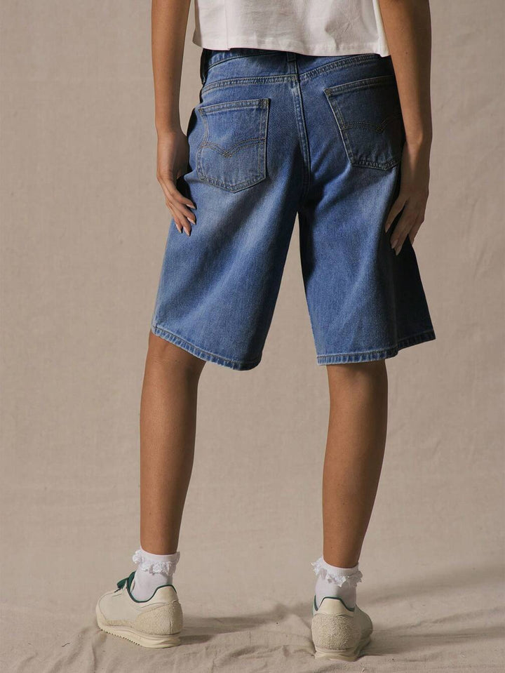 Pantaloni scurți de blugi SHEIN, albastru