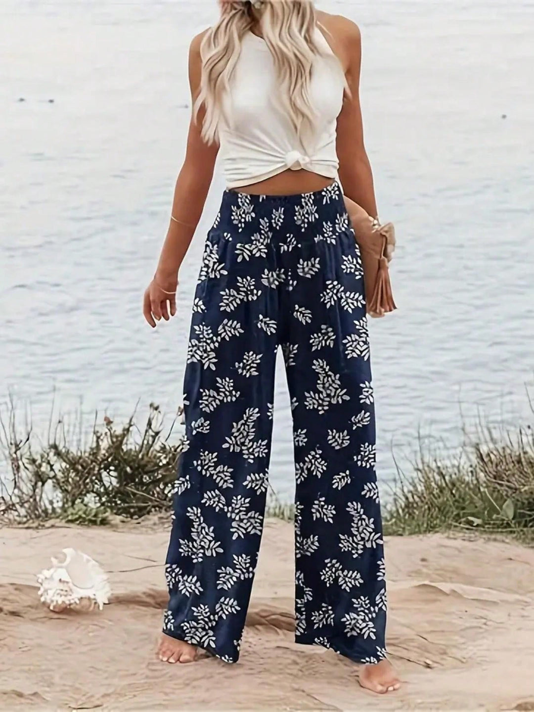 Pantaloni SHEIN, bleumarin