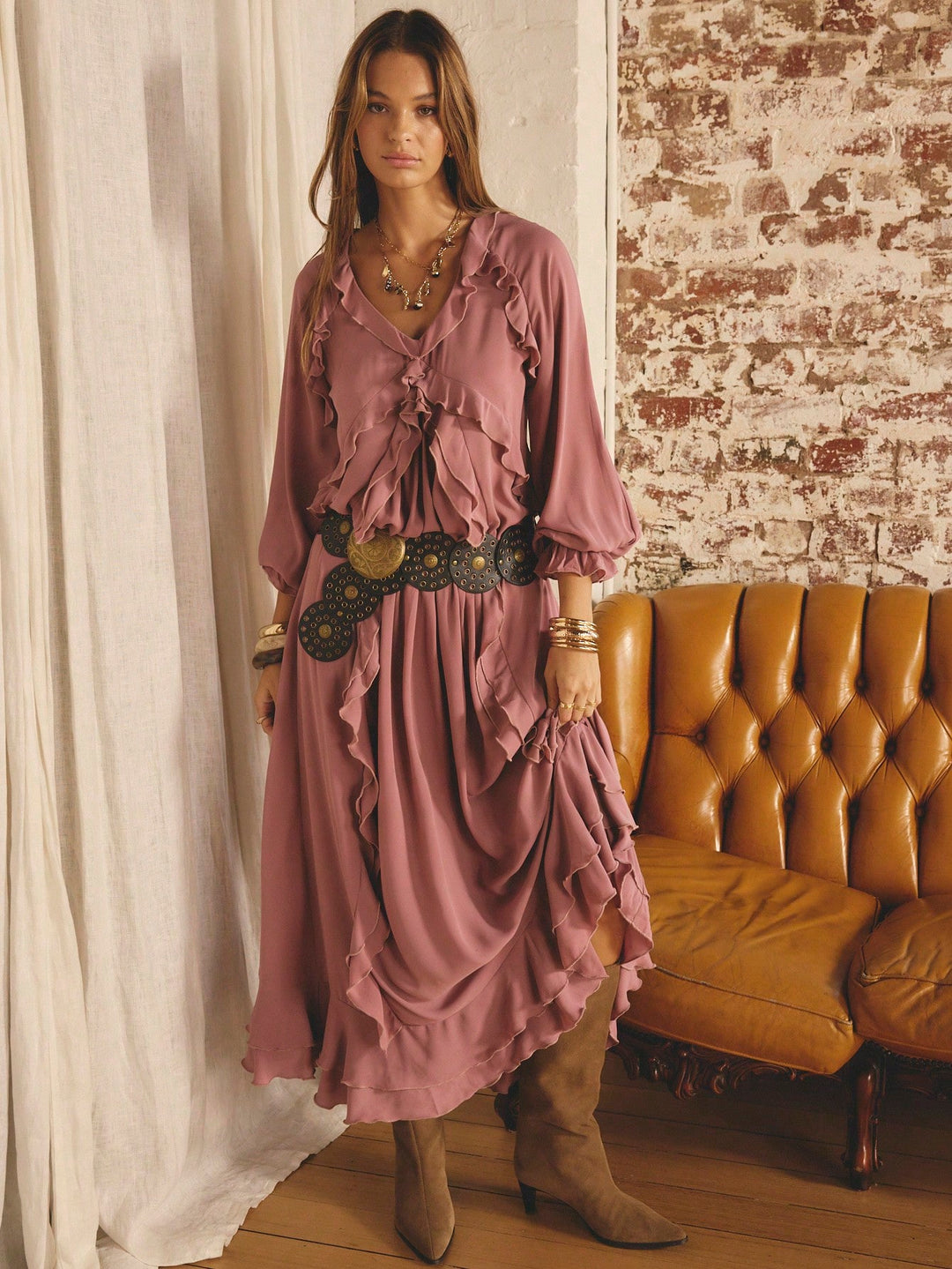 Rochie maxi SHEIN, roz