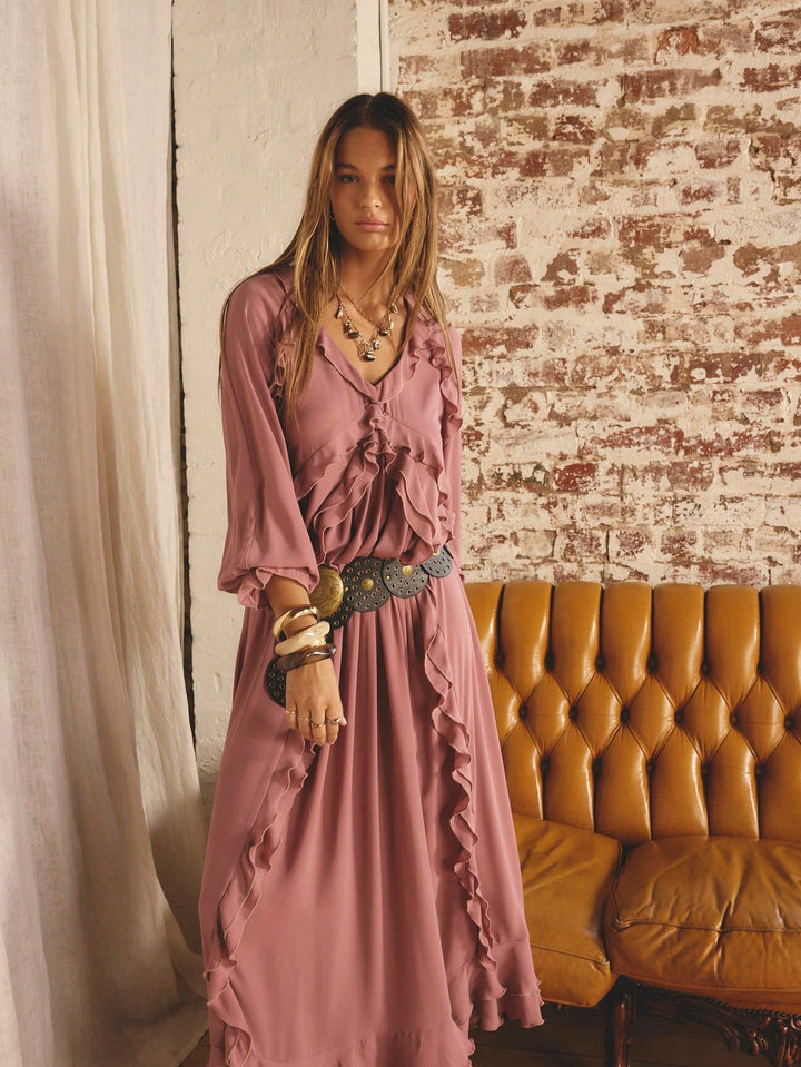 Rochie maxi SHEIN, roz