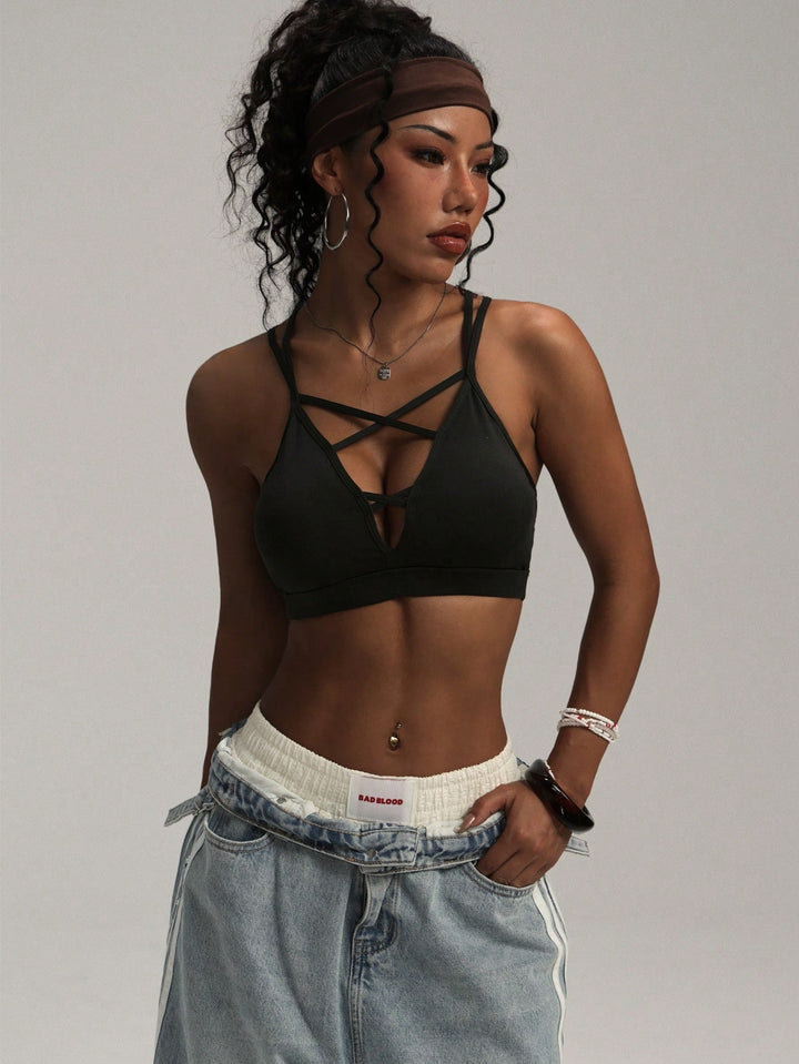 Bustieră sport SHEIN, negru