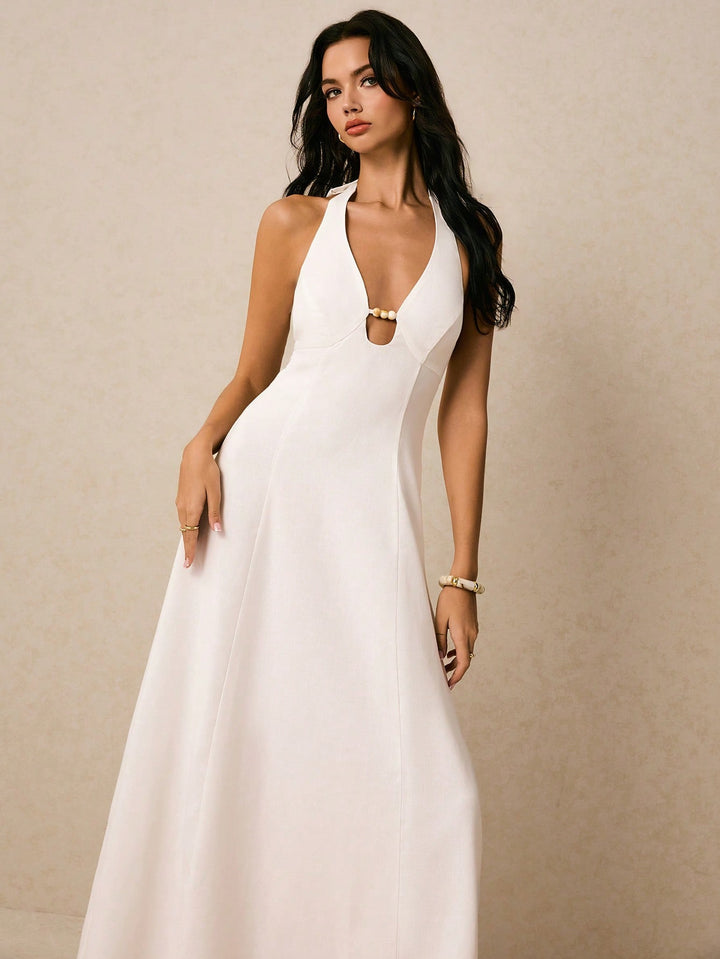 Rochie maxi SHEIN, alb