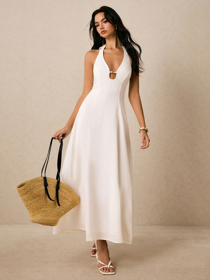 Rochie maxi SHEIN, alb