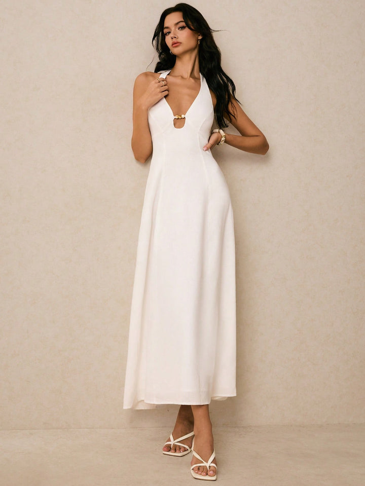 Rochie maxi SHEIN, alb