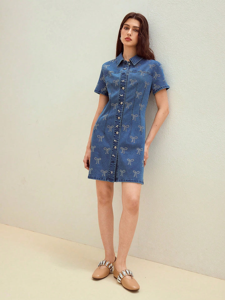 SHEIN denim dress, blue
