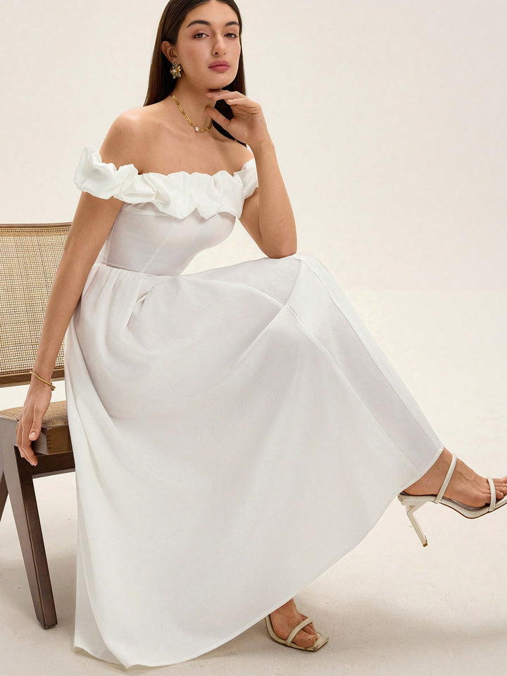 Rochie midi SHEIN, alb
