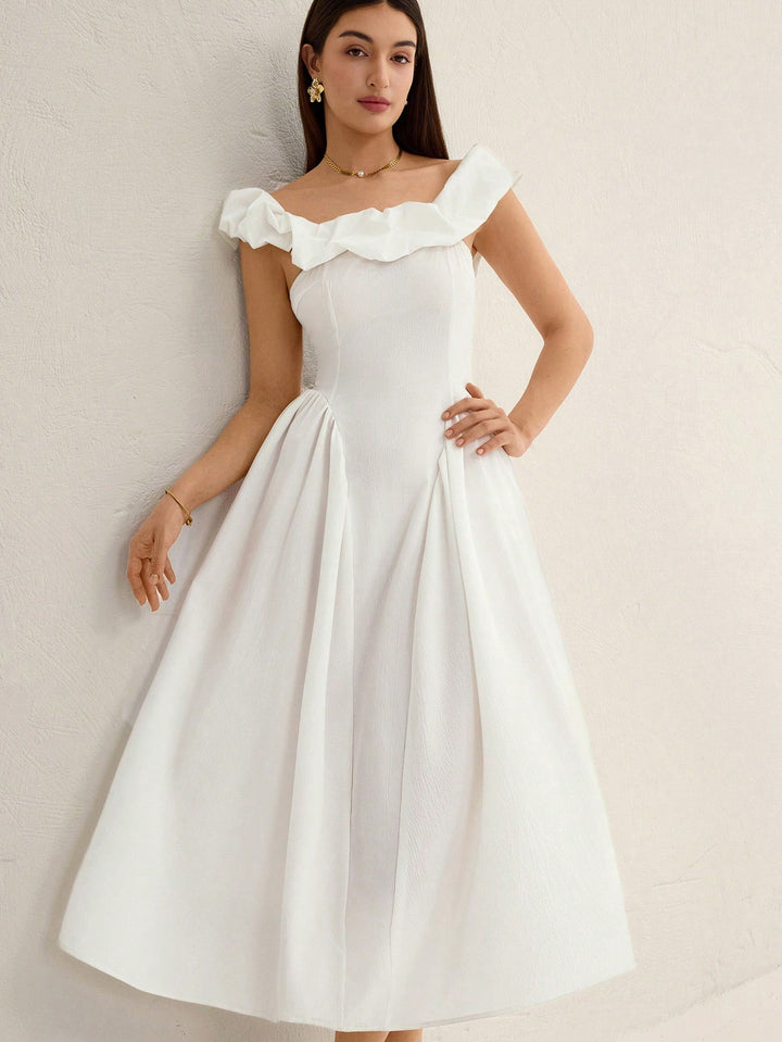 Rochie midi SHEIN, alb