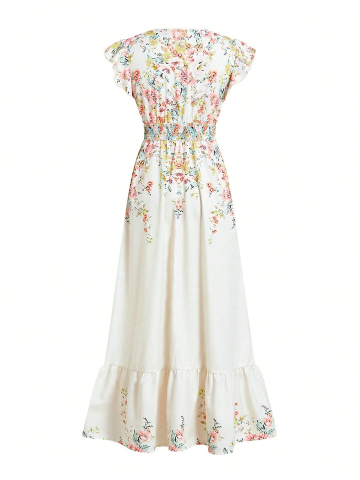 Rochie midi SHEIN,crem