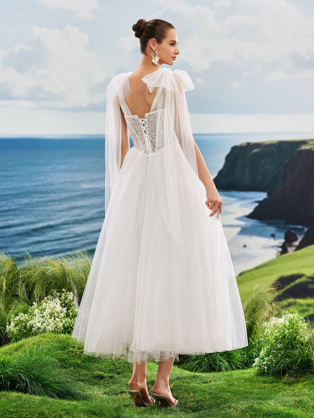 Rochie de ocazie SHEIN, alb