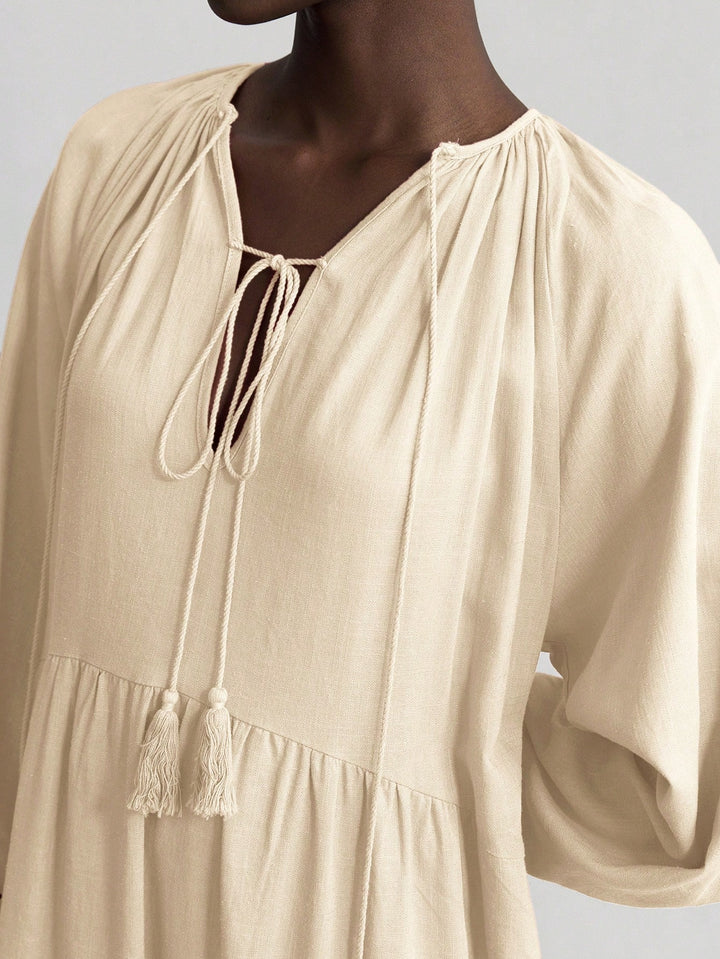 Rochie maxi Shein, crem