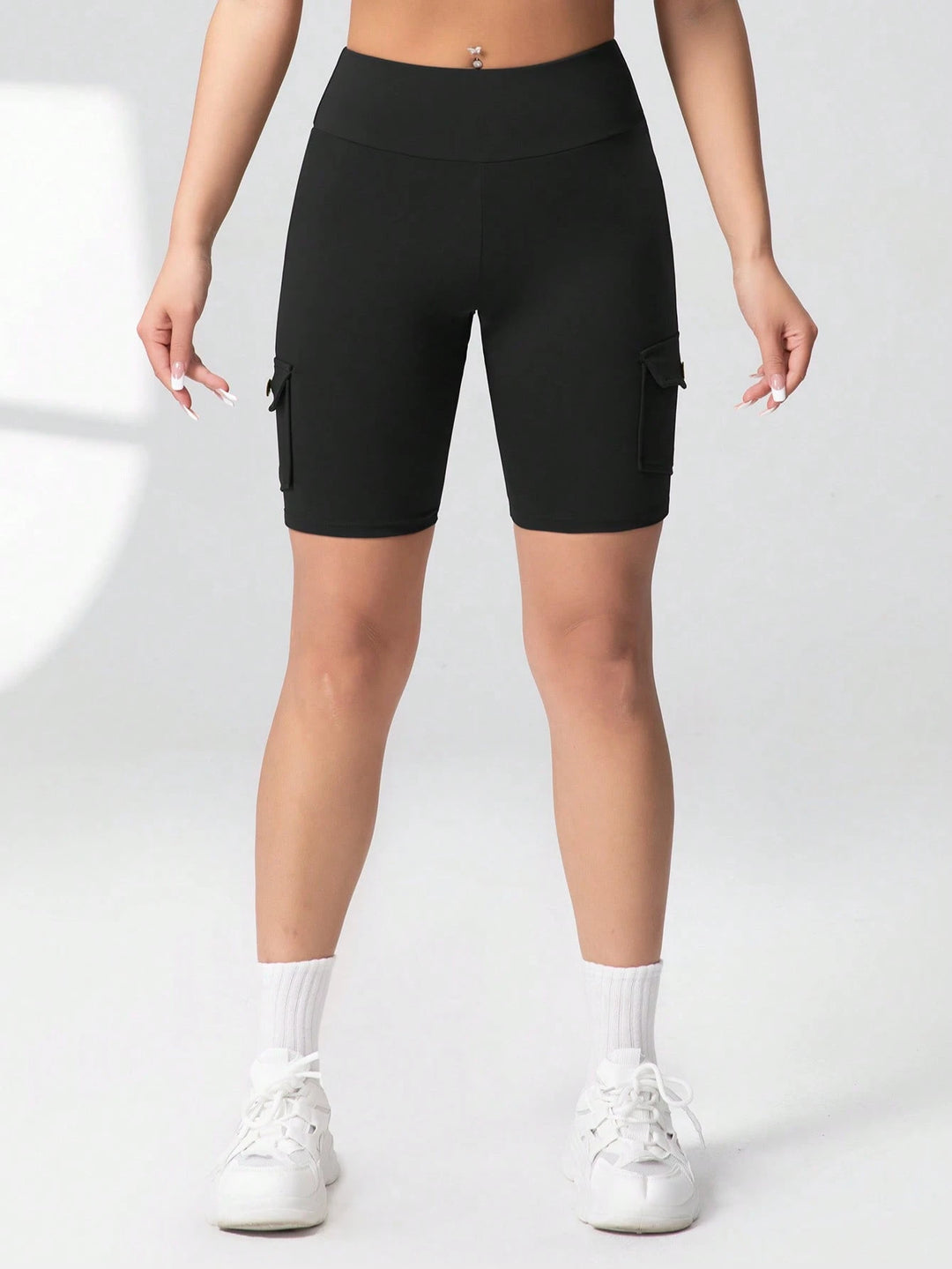 Pantaloni scurți SHEIN, negru
