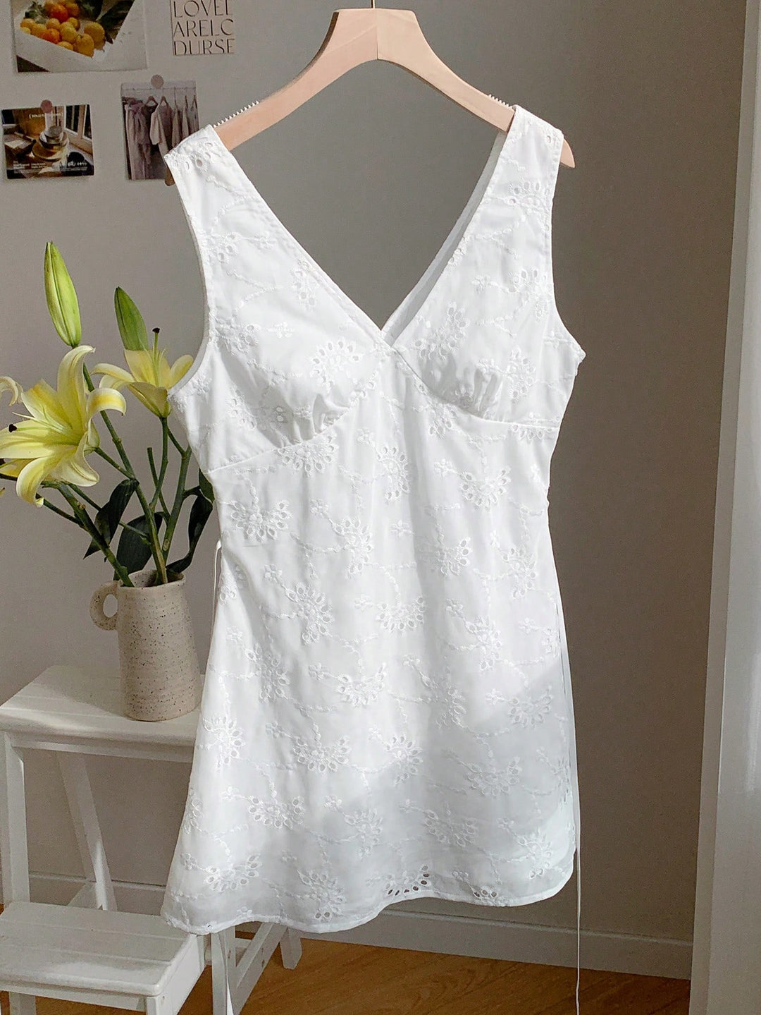 Rochie mini SHEIN, alb