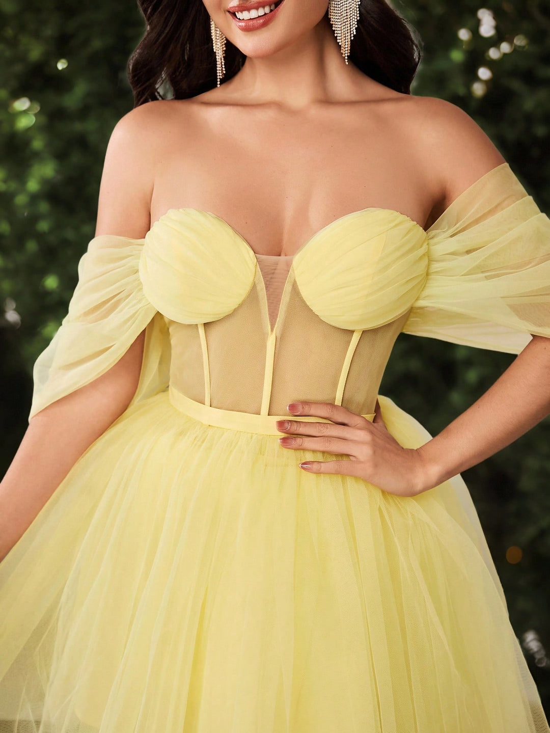 SHEIN mini ruha, sárga