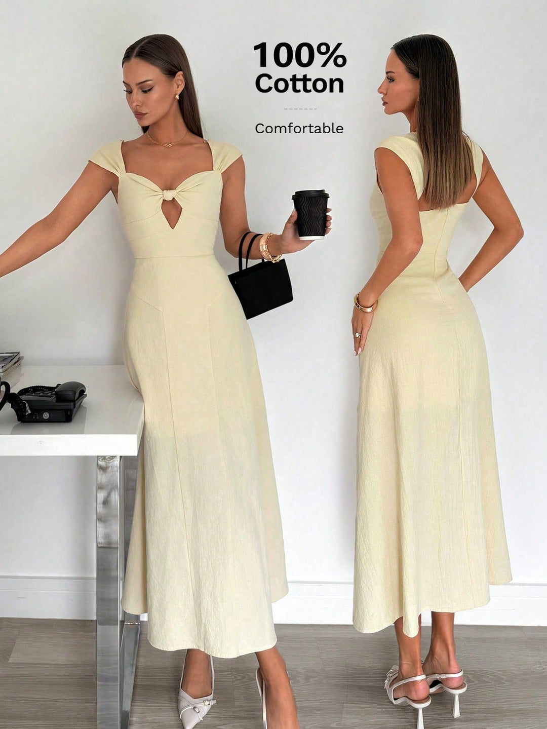 Rochie maxi SHEIN, portocaliu