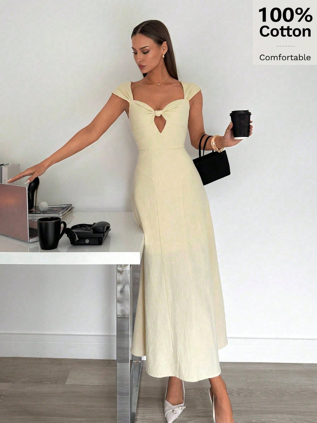 Rochie maxi SHEIN, portocaliu