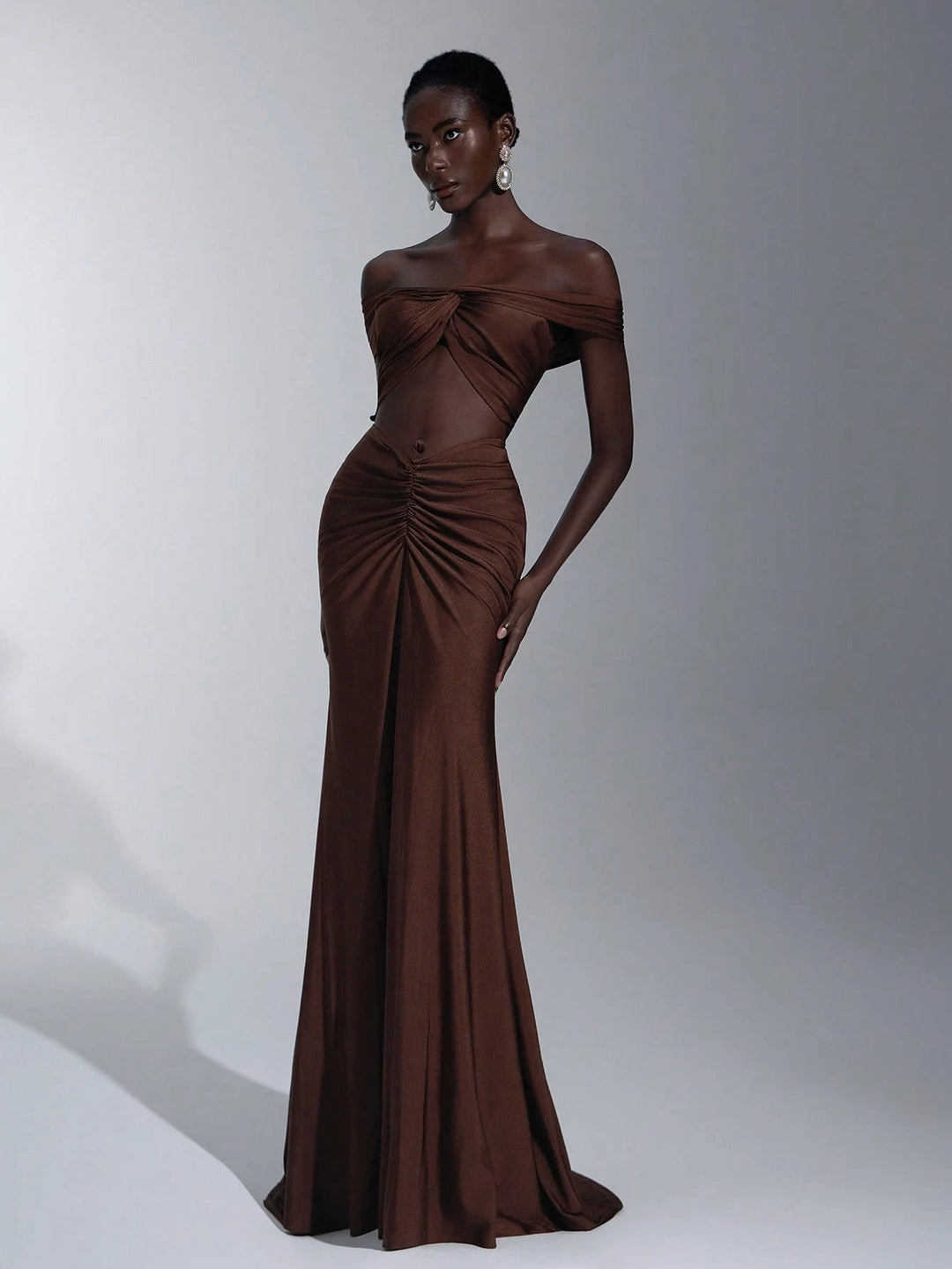 Rochie maxi SHEIN, maro