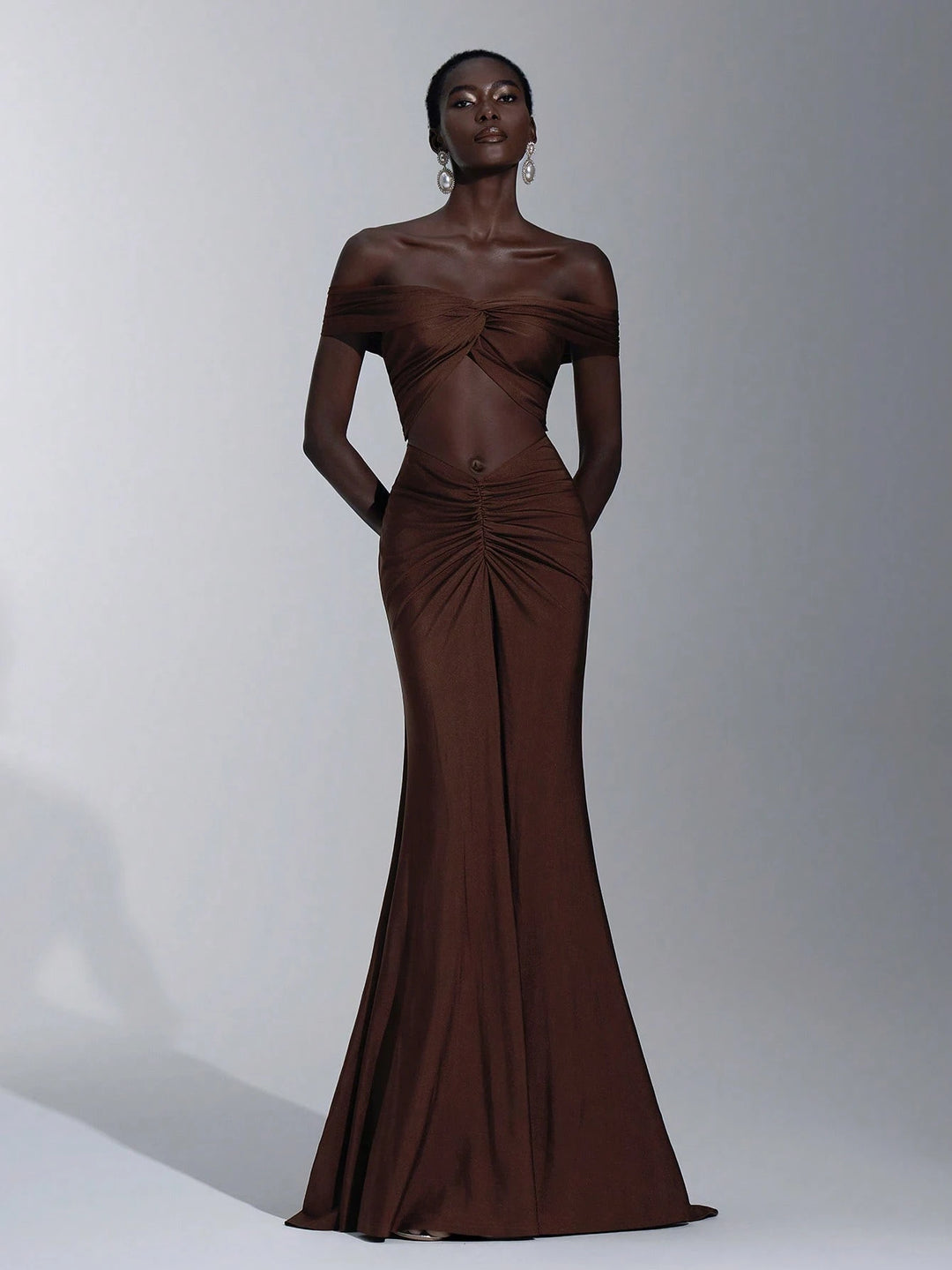 Rochie maxi SHEIN, maro