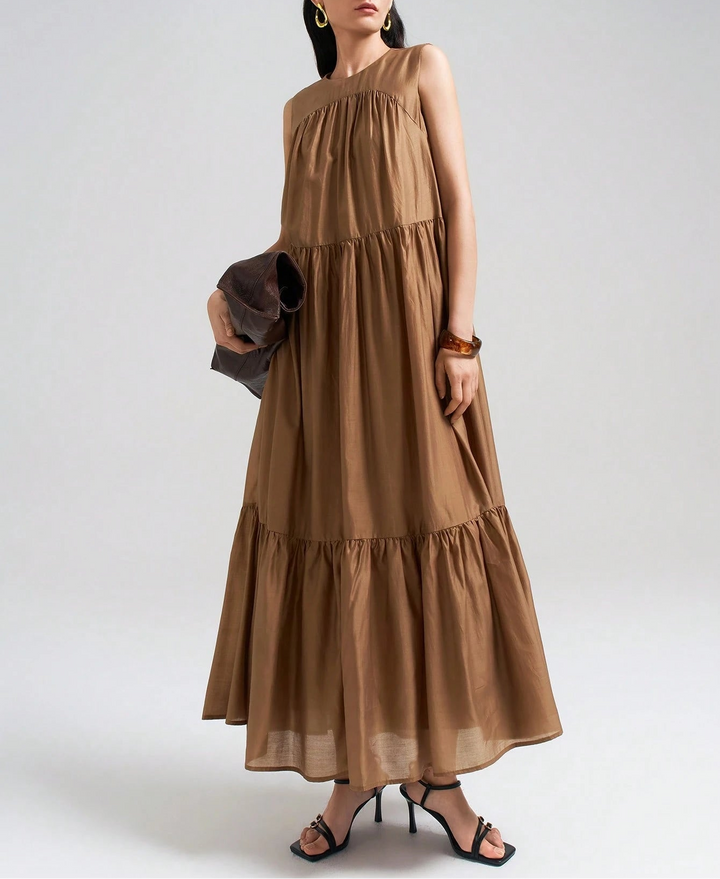 Rochie maxi SHEIN, maro