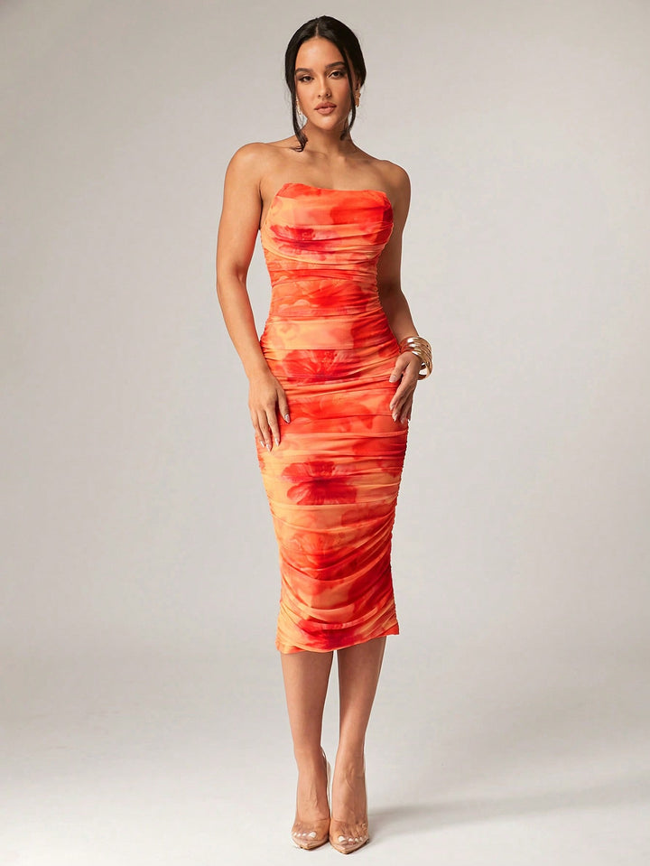 Rochie midi SHEIN, mix culori