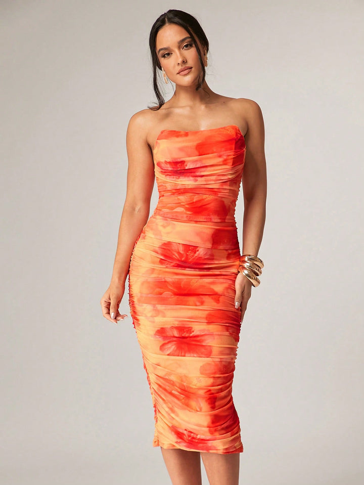 Rochie midi SHEIN, mix culori