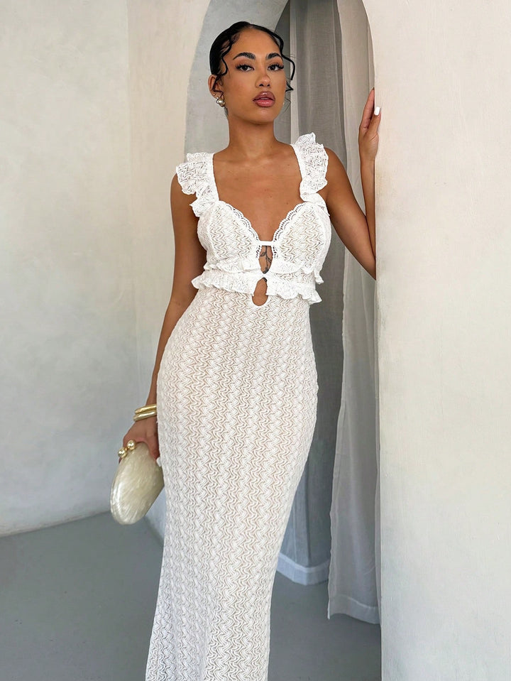 Rochie maxi SHEIN, alb