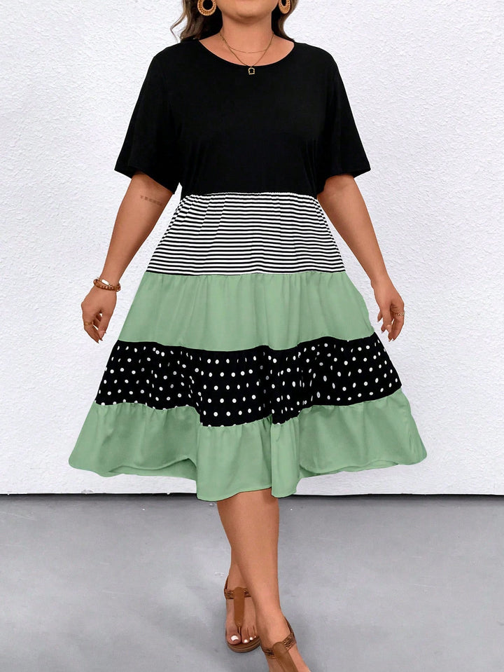 Rochie midi SHEIN, mix culori