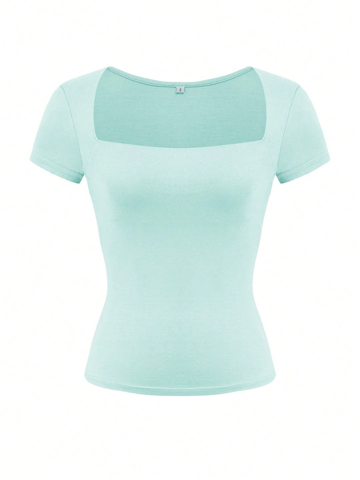 Top SHEIN, turcoaz
