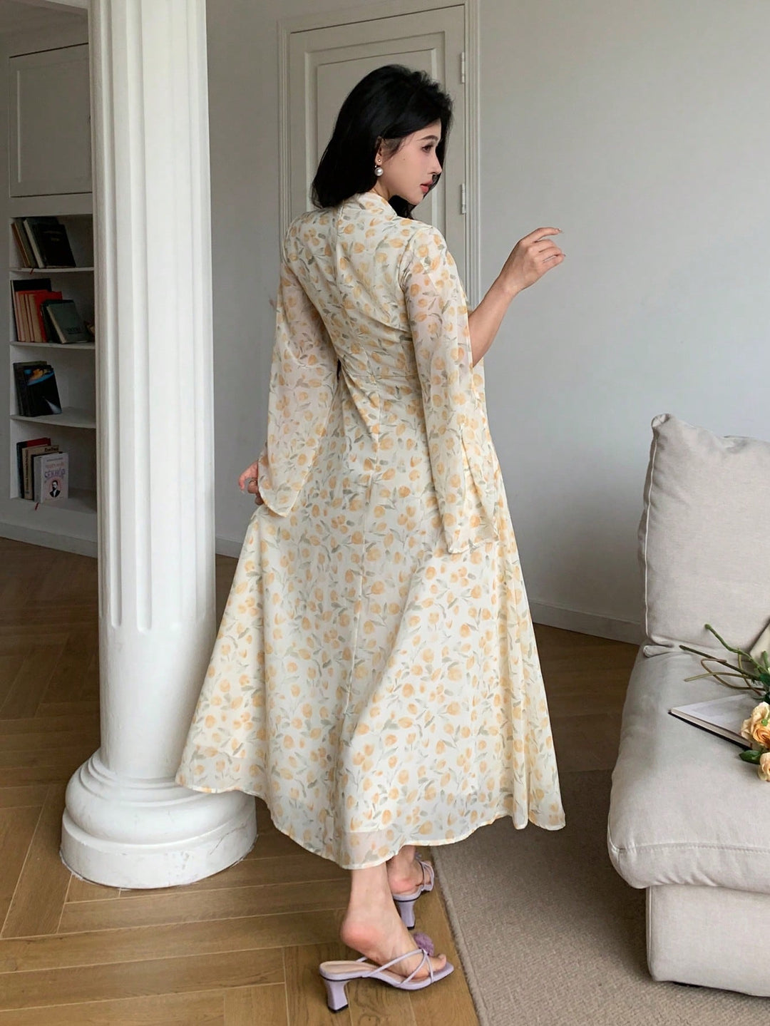 Rochie maxi SHEIN, bej