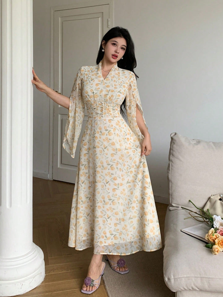 Rochie maxi SHEIN, bej