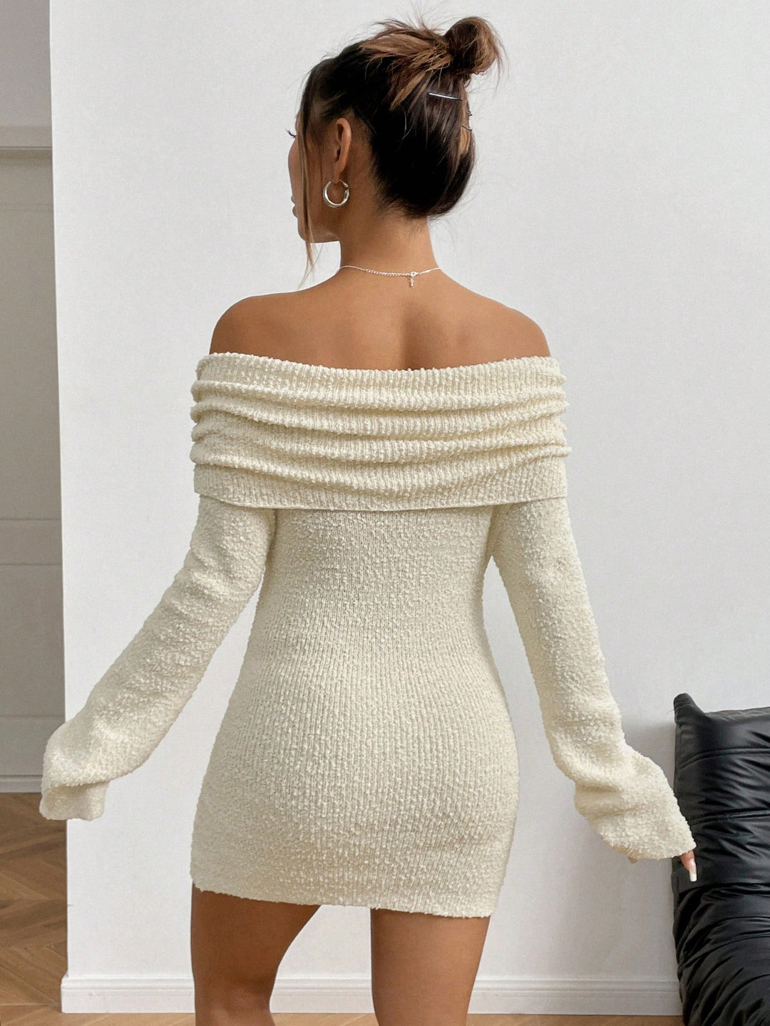 Rochie mini SHEIN, crem