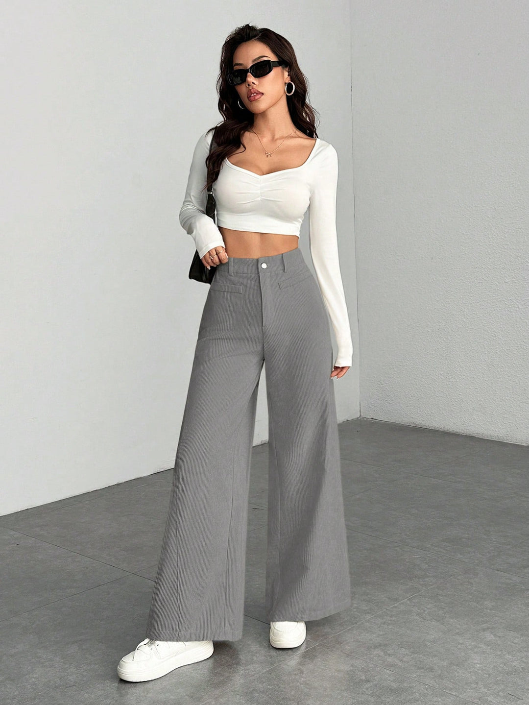 Pantaloni SHEIN, gri