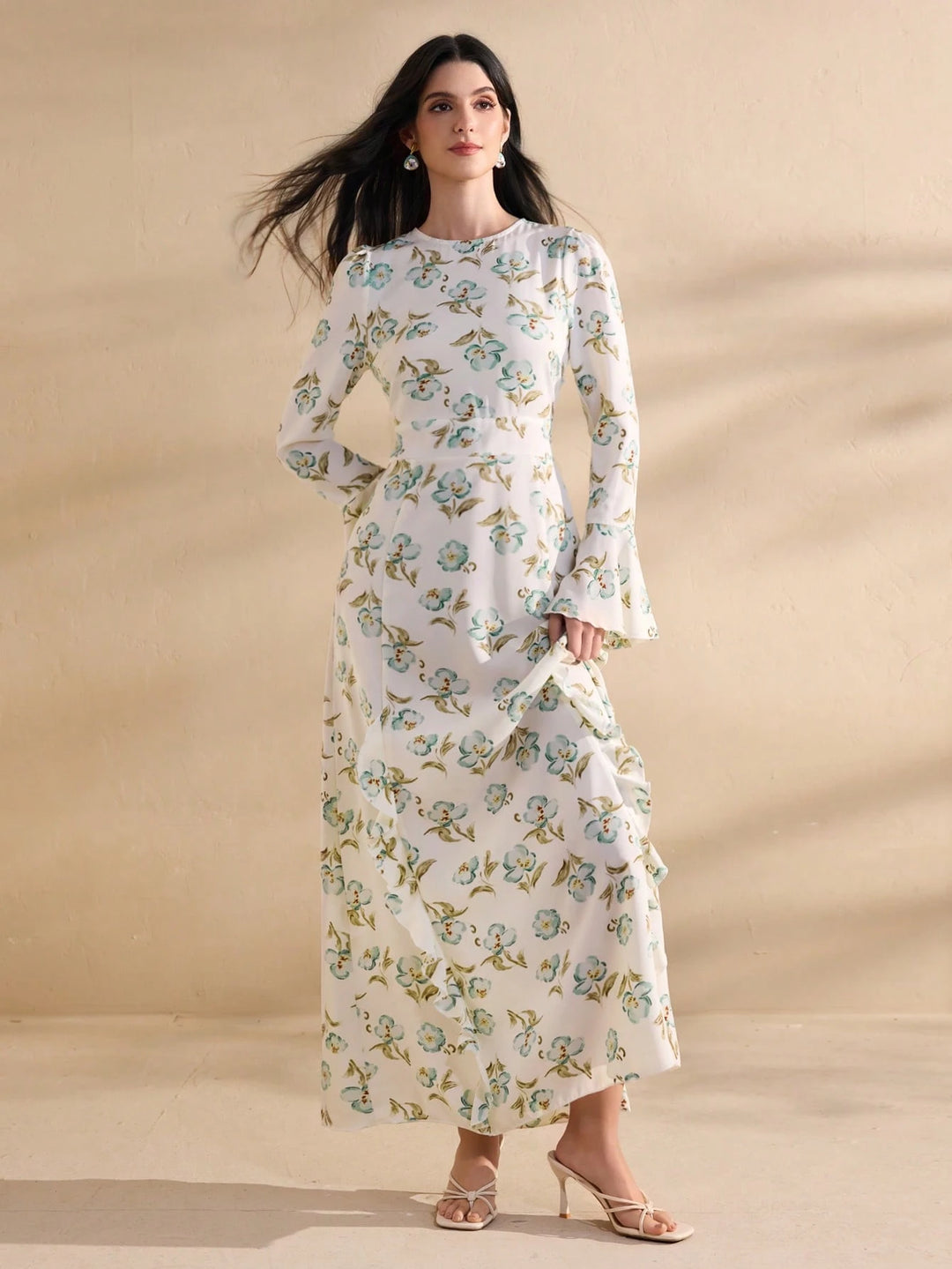 Rochie maxi SHEIN, alb